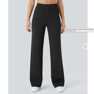 HALARA High Waisted Button Pants XS - Black
